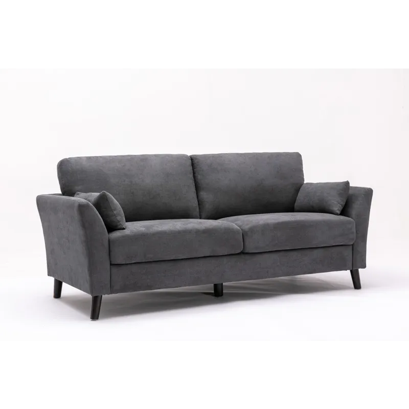 Damian - Woven Fabric Sofa - Gray