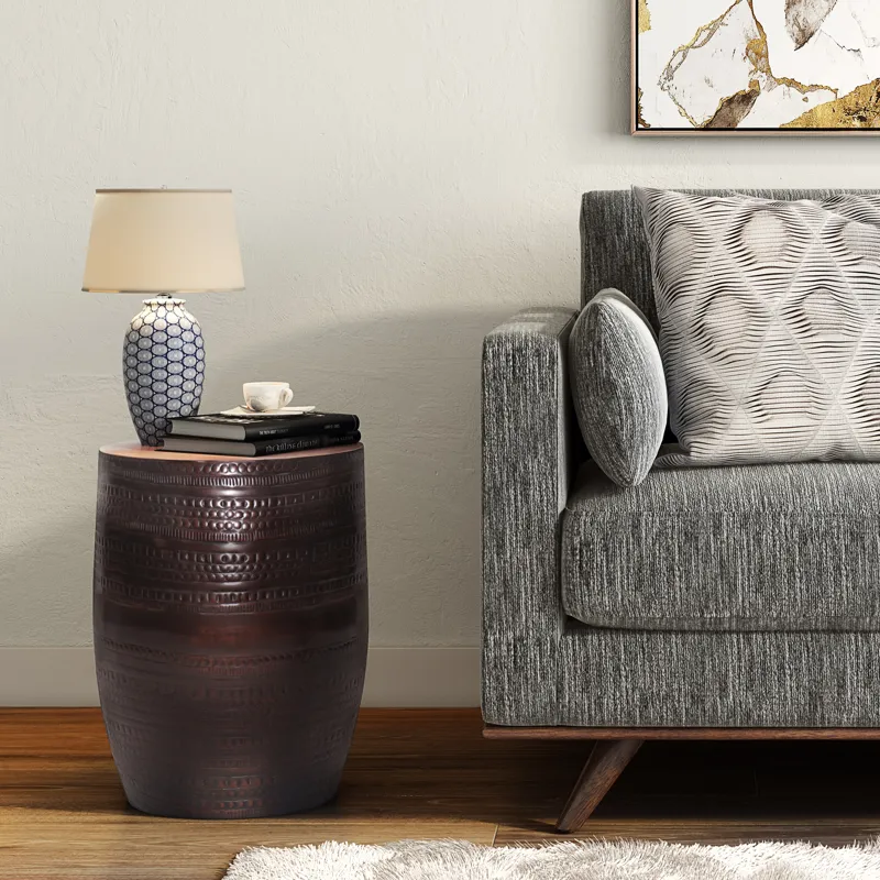 Johnsen - Large Metal Accent Table - Oil Rubbed Bronze