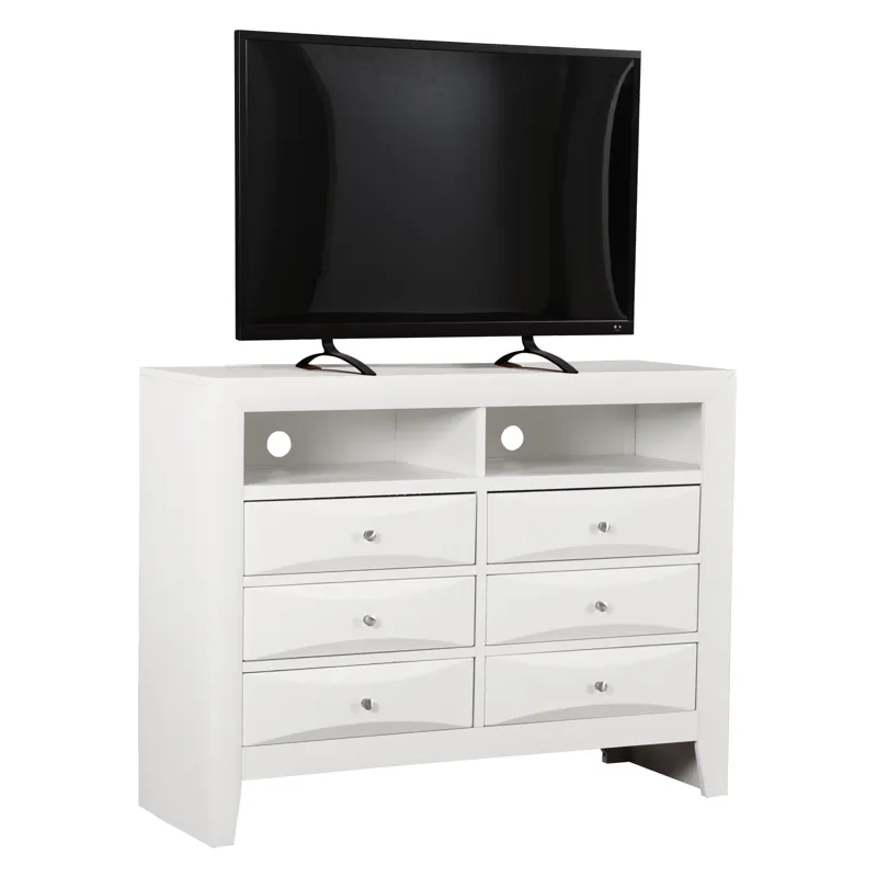 Marilla - G1570-TV2 Media Chest - White