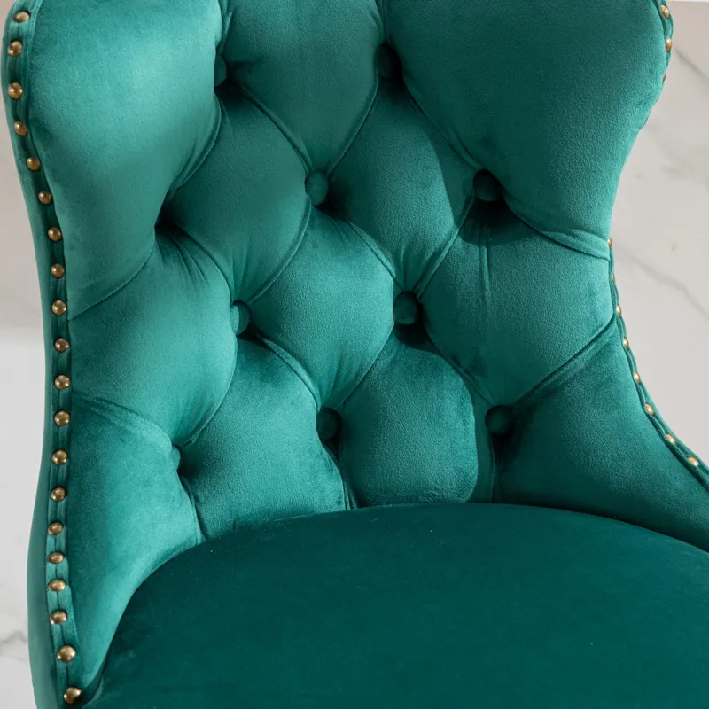 Swivel Velvet Barstools Adjusatble Seat Height, Modern Upholstered Bar Stools With Backs Comfortable
