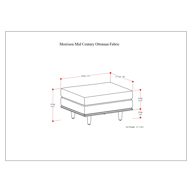 Morrison - Ottoman - Mist Grey