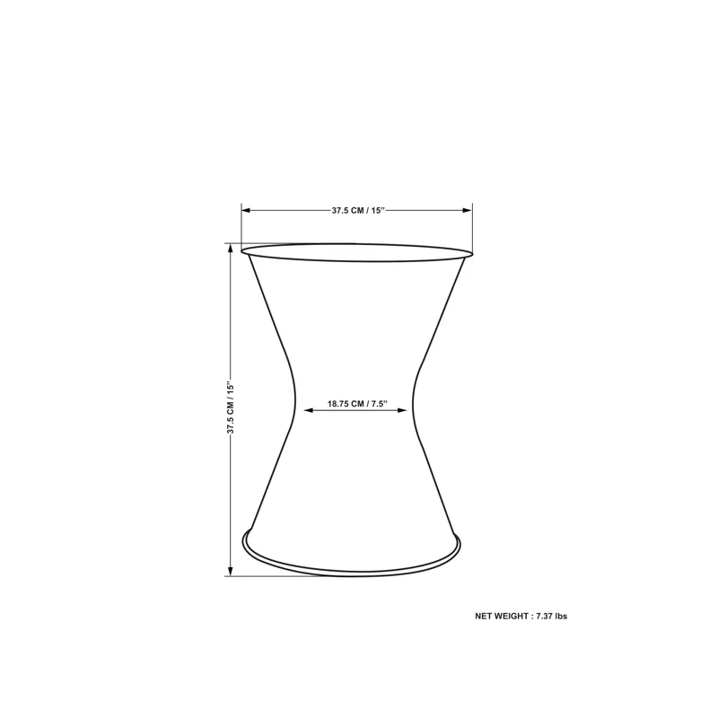 Kenton - Metal Side Table - Tarnished Brass