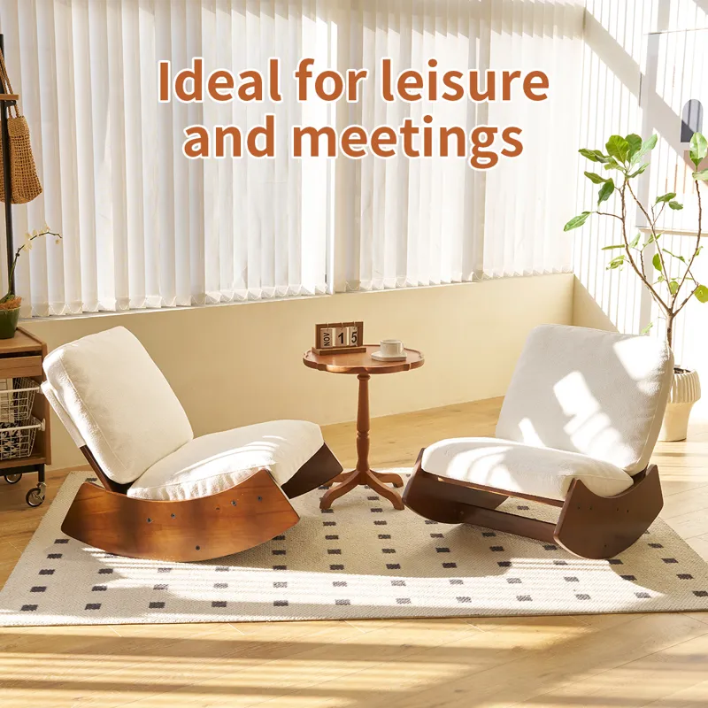 Comfortable Glider Rocking Chair, High-Quality Upholstery Glider Chair, Solid Wood Frame, Perfect Fo