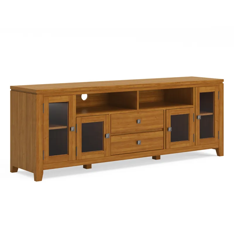 Cosmopolitan - 72\" Wide TV Media Stand - Light Golden Brown