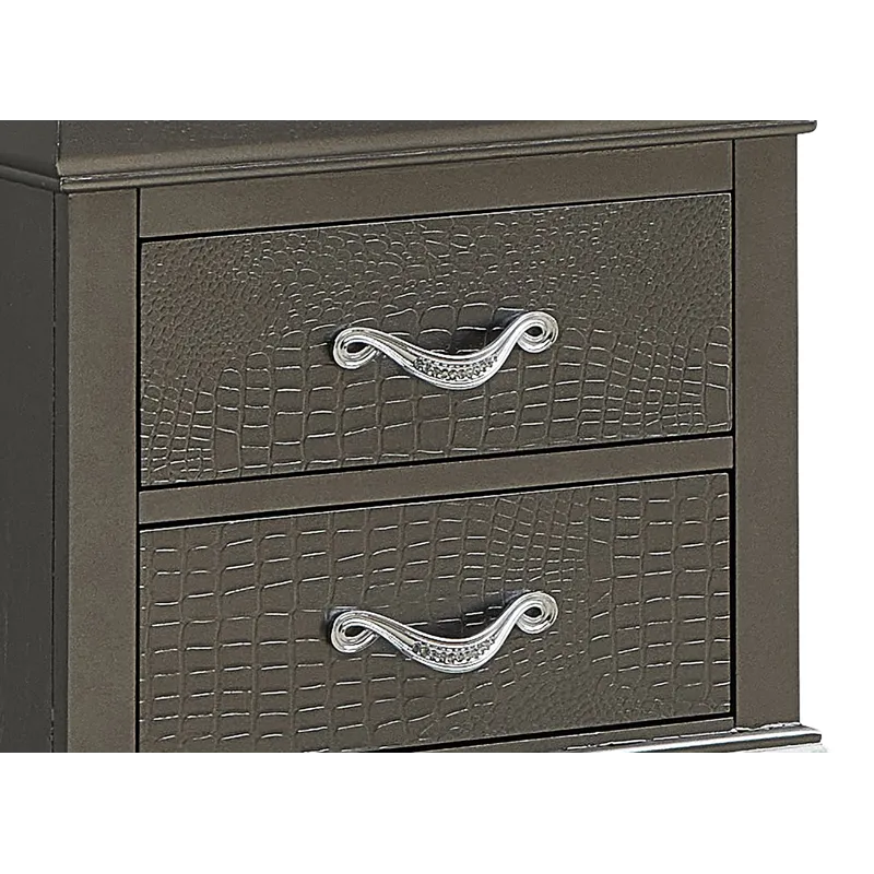 Lorana - G6502-N Nightstand - Metalic Black