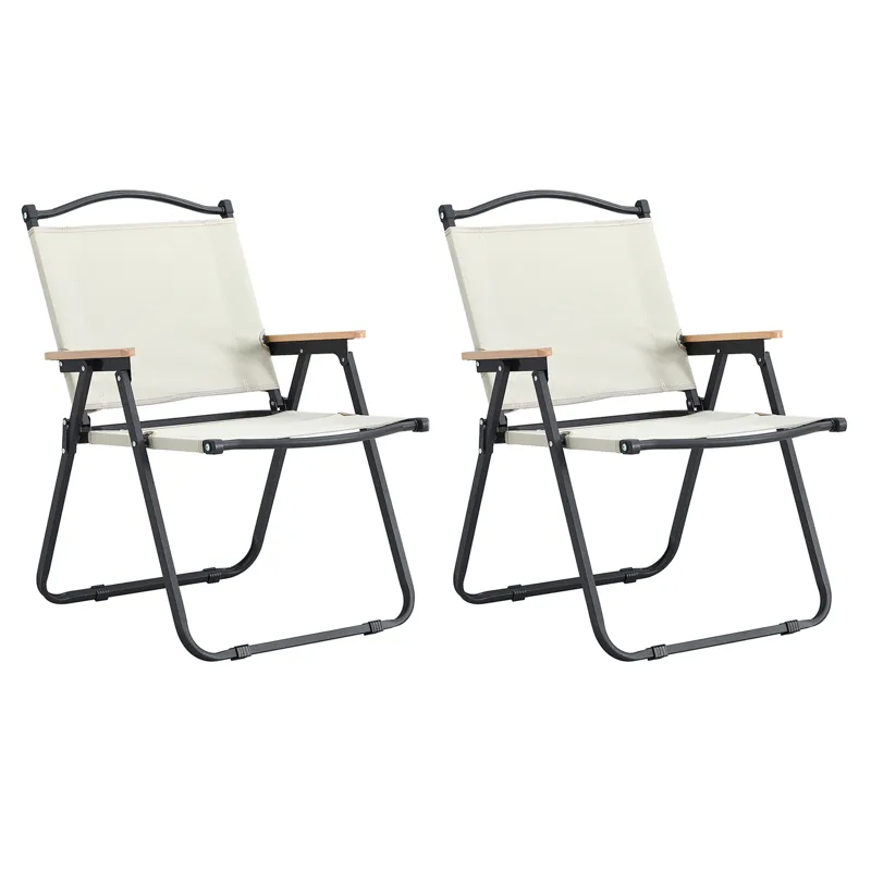 Folding Outdoor Chairs For Indoor, Outdoor Camping, Picnics, Beach, Backyard, Bbq, Party, Patio (Set