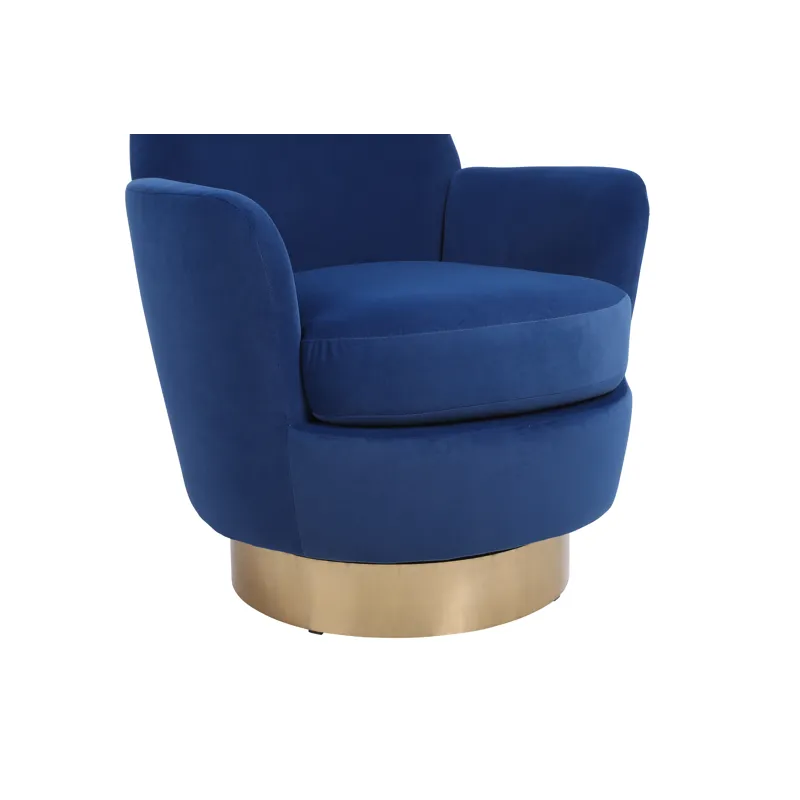 Velvet Swivel Barrel Chair, Swivel Accent Chairs Armchair For Living Room, Reading Chairs For Bedroo