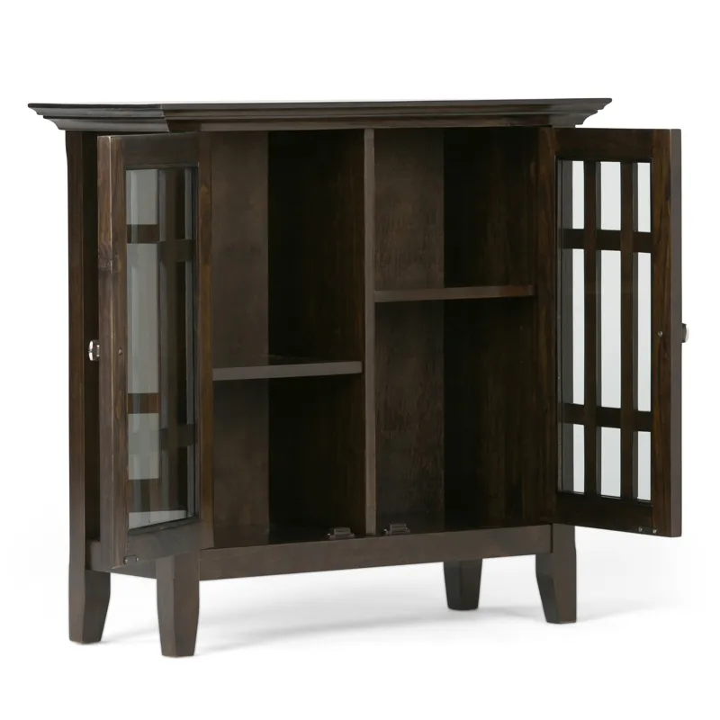 Bedford - Low Storage Media Cabinet - Dark Tobacco Brown