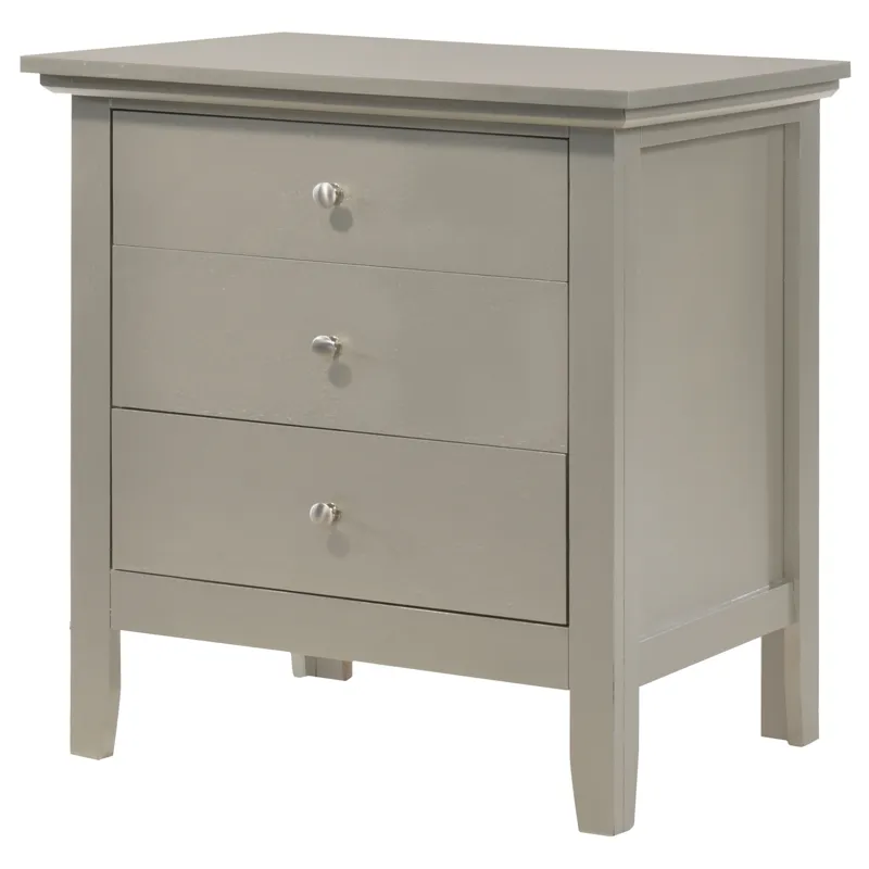 Hammond - G5403-N 3 Drawer Nightstand - Silver Champagne