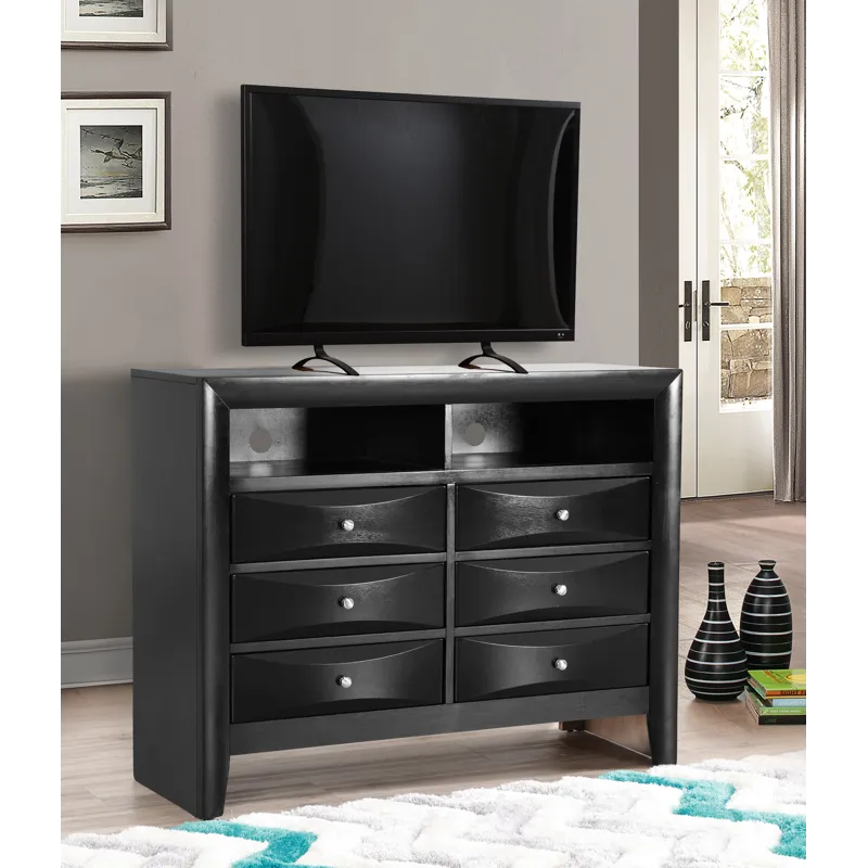 Marilla - G1500-TV2 Media Chest - Black
