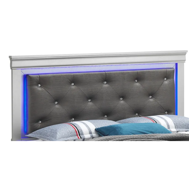 Lorana - G6500C-FB3 Full Bed - Silver Champagne
