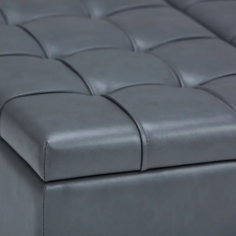 Harrison - Coffee Table Storage Ottoman - Stone Grey