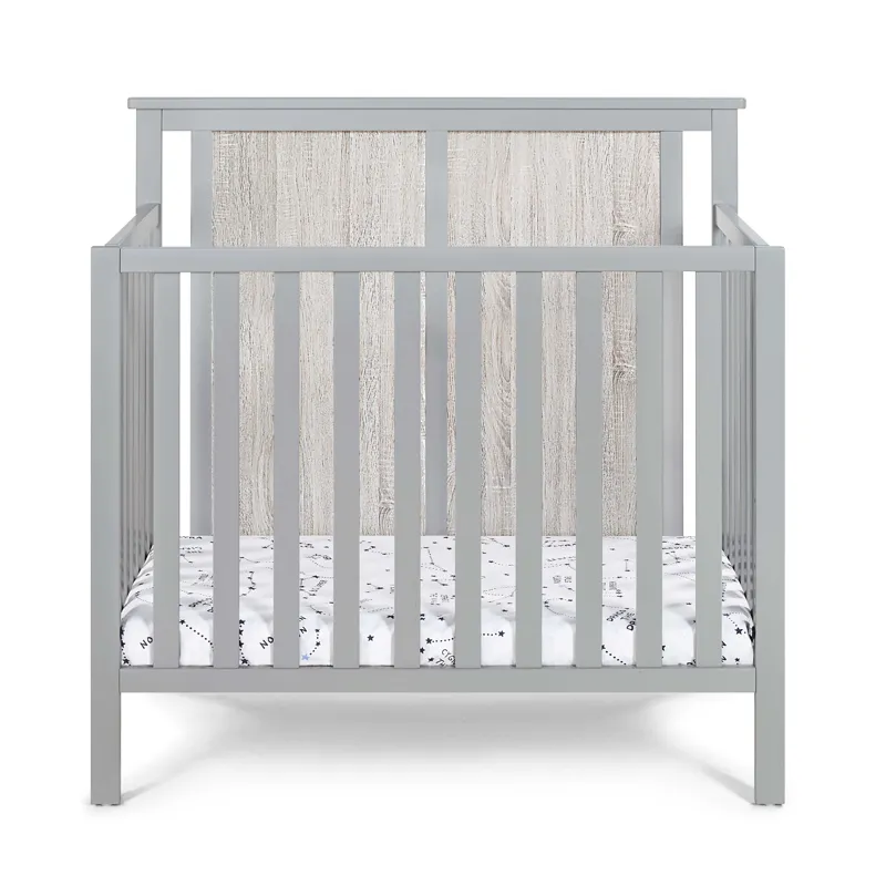 Connelly - Mini Crib With Mattress Pad - Gray / Rockport Gray