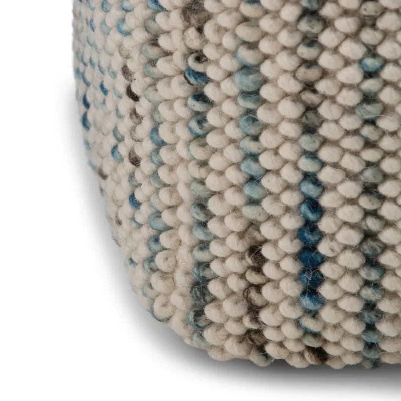Zoey - Woven Cube Pouf - Multi Color