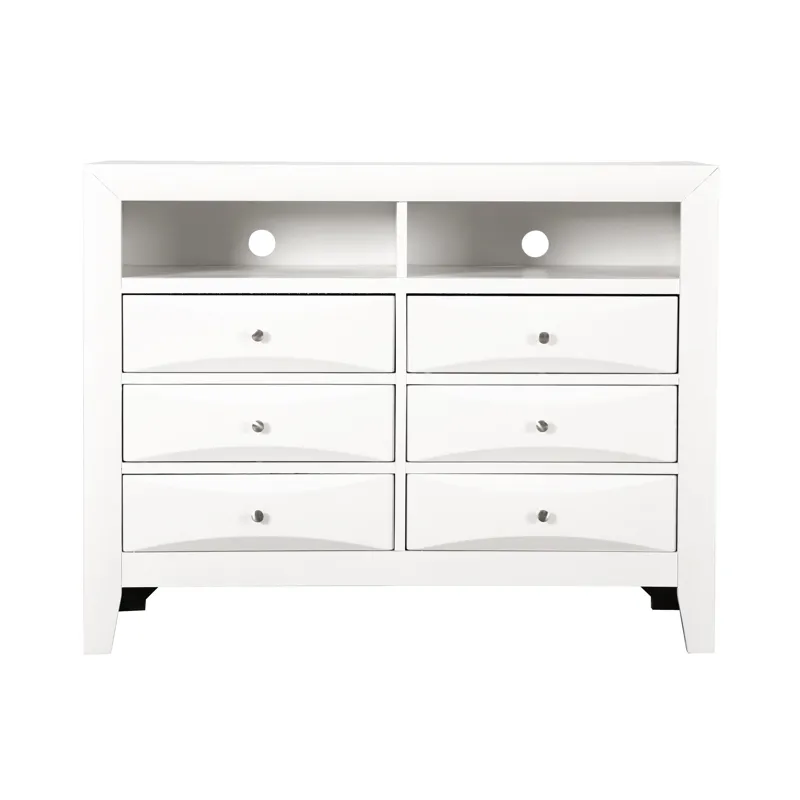 Marilla - G1570-TV2 Media Chest - White