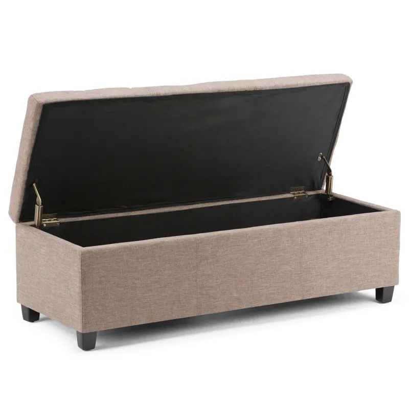 Avalon - Storage Ottoman Bench - Fawn Brown