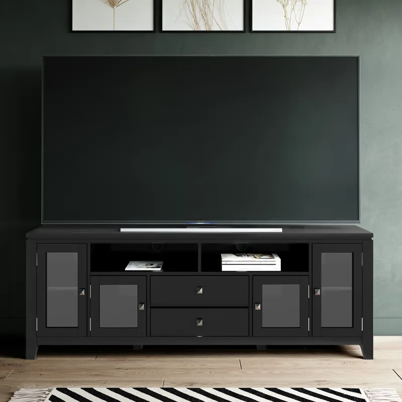 Cosmopolitan - 72" Wide TV Media Stand - Black