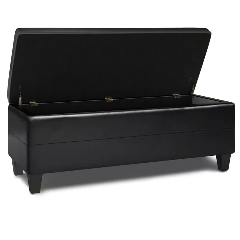 Afton - Storage Ottoman Bench - Tanners Brown
