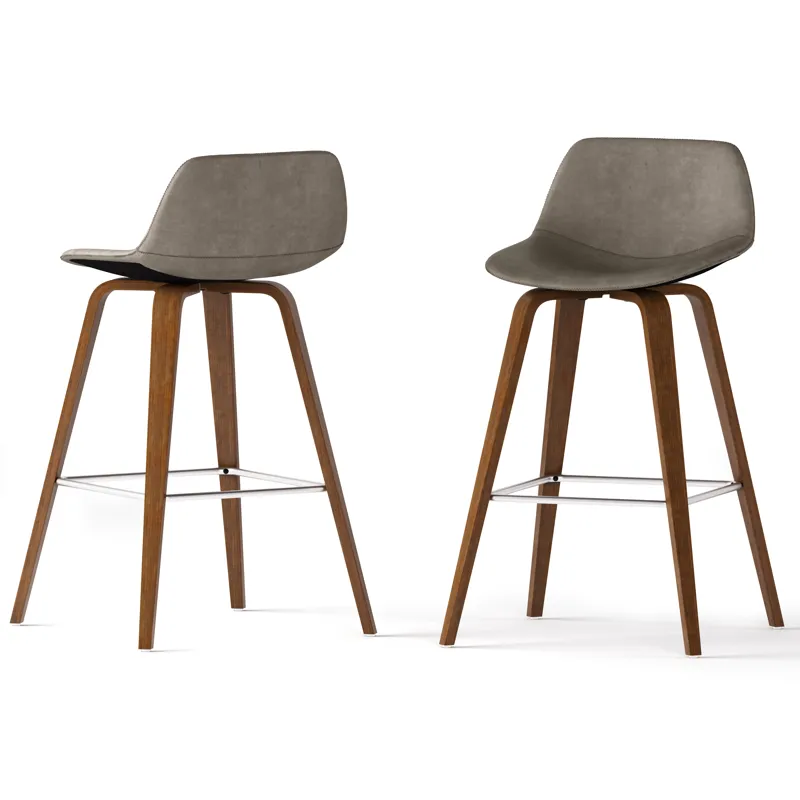 Randolph - Bentwood Counter Height Stool (Set of 2) - Distressed Grey