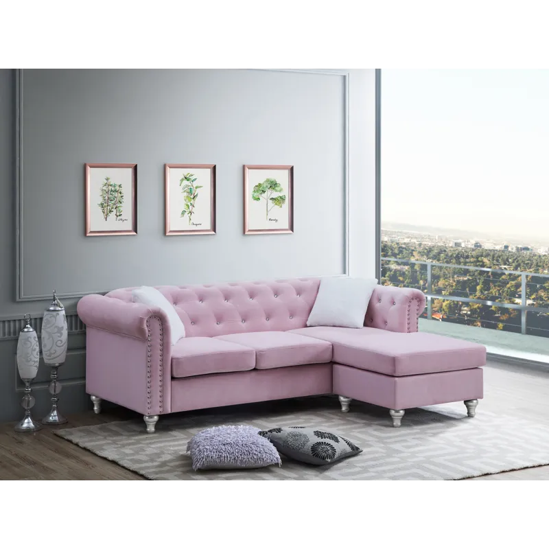 Raisa - G864B-SCH Sofa Chaise - Pink