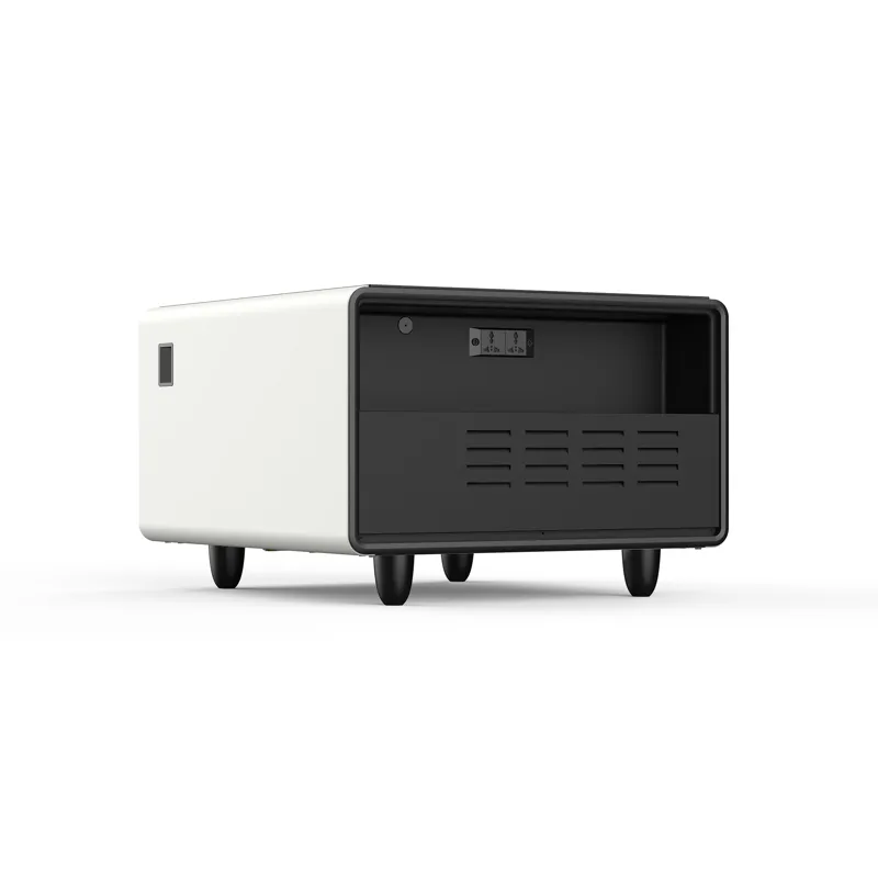 Modern Smart Side Table With Built-In Fridge, Wireless Charging, Temperature Control, Power Socket, 