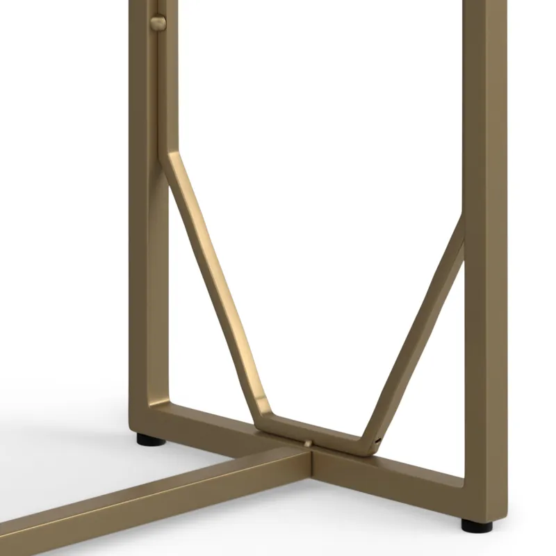 Selma - Metal and Wood Accent Table - Cognac