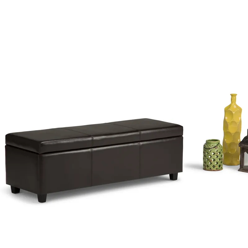 Avalon - Storage Ottoman Bench - Tanners Brown