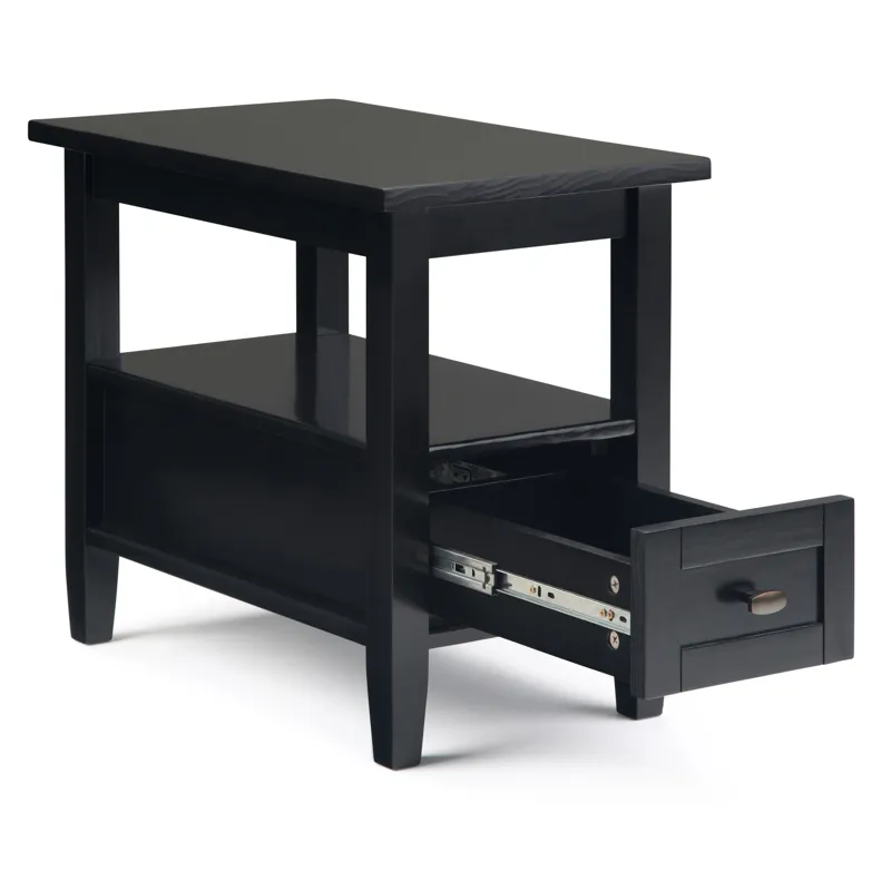 Warm Shaker - Narrow Side Table - Black