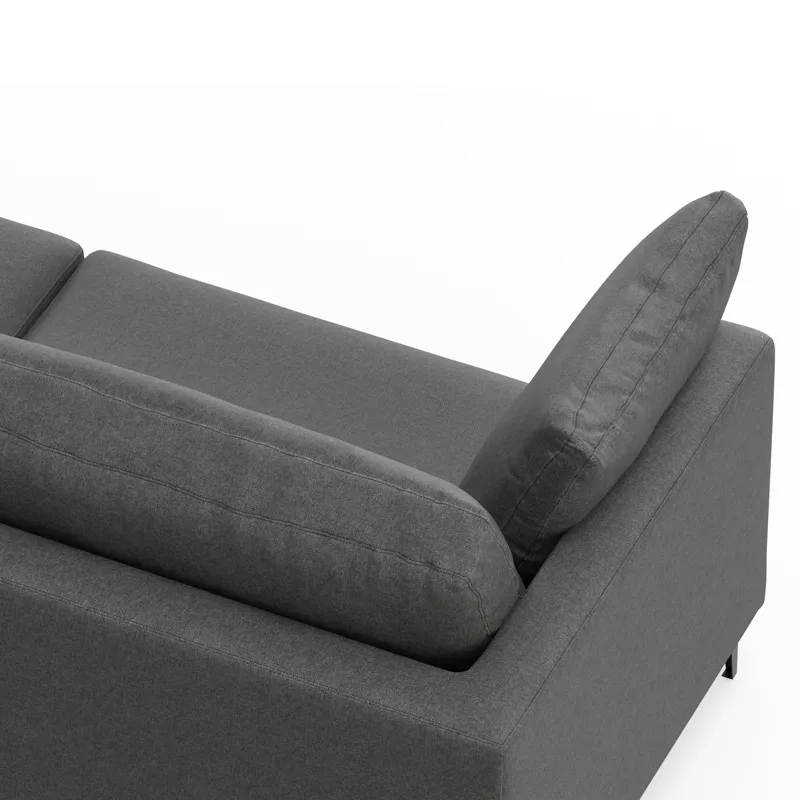 Ava - 90\" Mid Century Sofa - Pebble Gray
