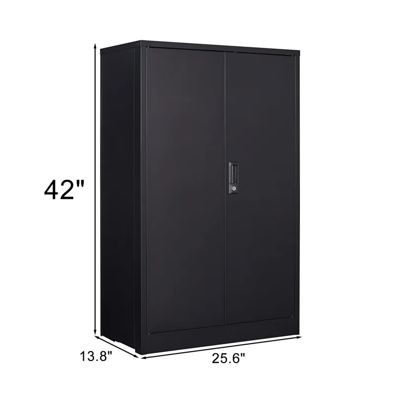 Metal Storage Cabinet With Locking Doors And Adjustable Shelf, Folding Filing Storage Cabinet, Foldi