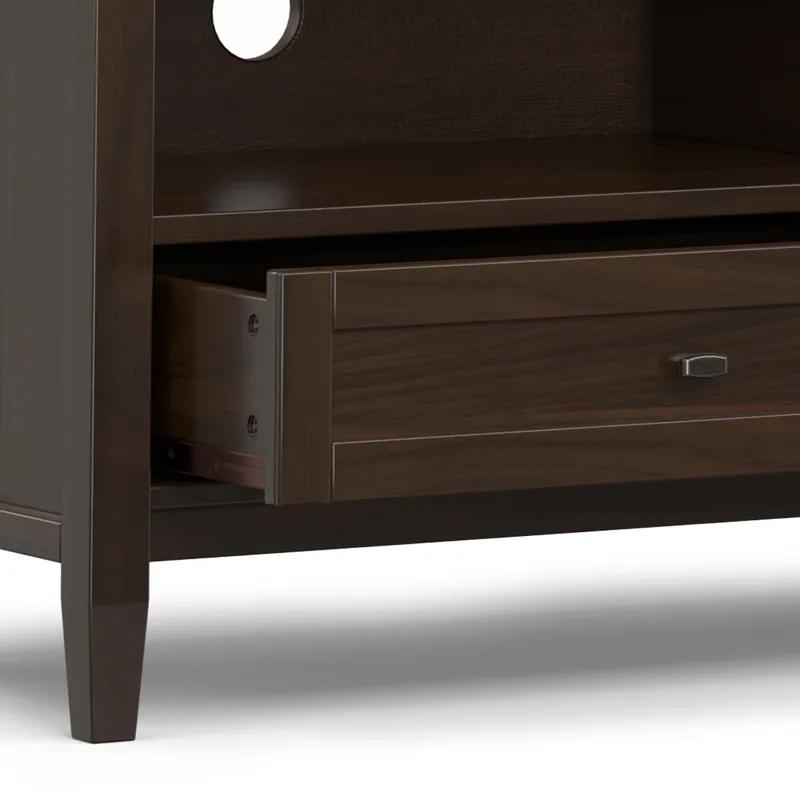 Warm Shaker Warm - Shaker 72\" Low TV Media Stand - Tobacco Brown
