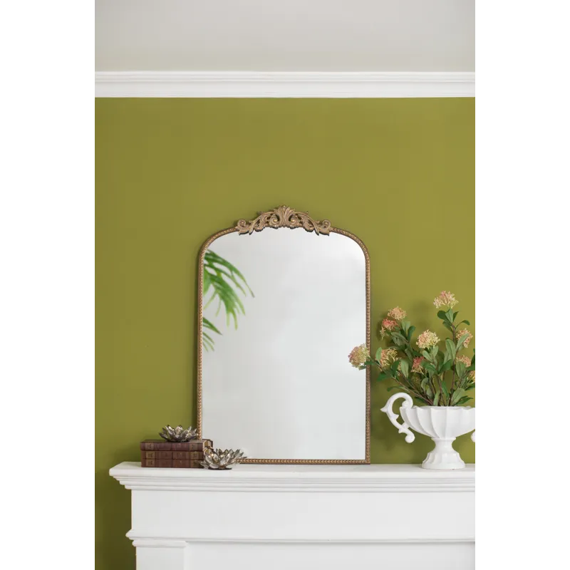 Arch Mirror, Baroque Inspired Wall Decor For Bathroom Bedroom Living Room - Gold