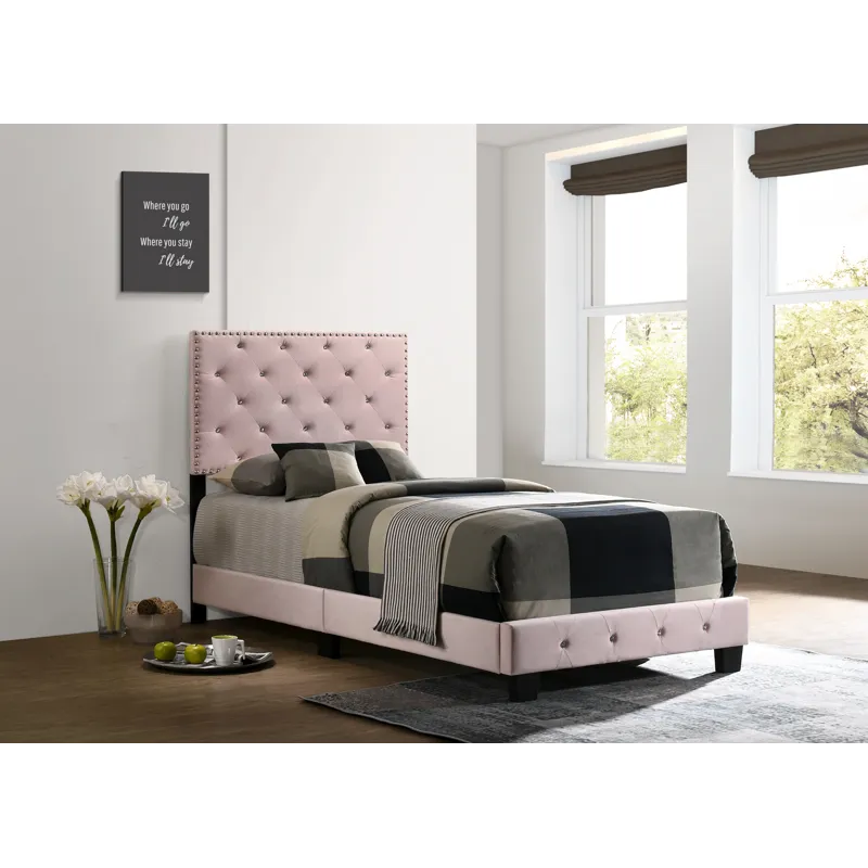 Suffolk - G1406-TB-UP Twin Bed - Pink