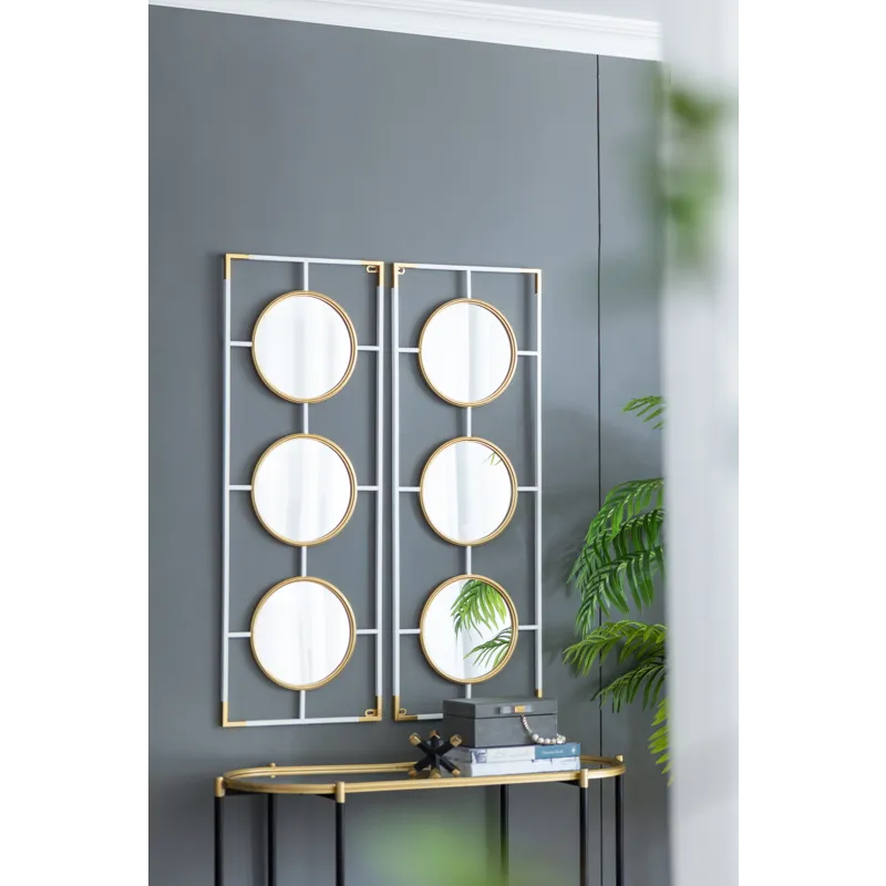 Frame With Mirror - Gold / White