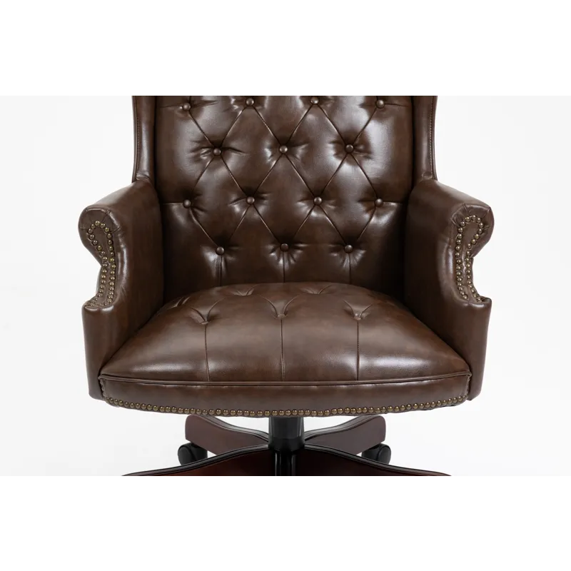 Executive Office Chair, High Back Reclining Comfortable Desk Chair With Smooth Glide Caster Wheels -