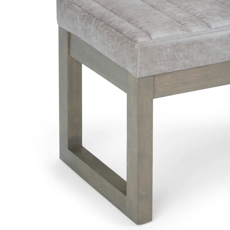 Casey - Ottoman Bench - Distressed Grey Taupe