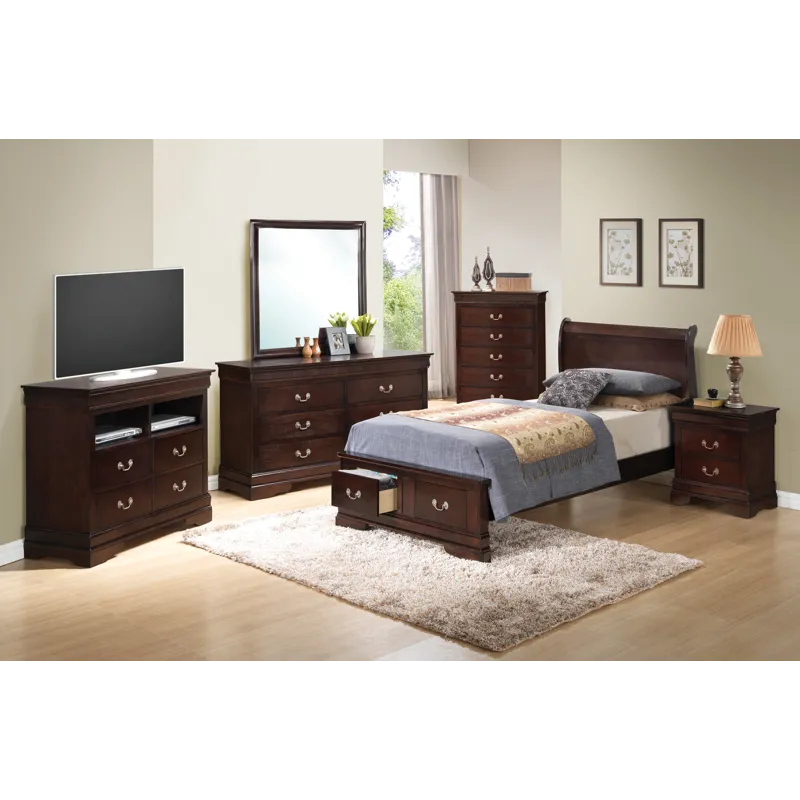 Louis Phillipe - G3125D-TSB2 Twin Storage Bed - Cappuccino