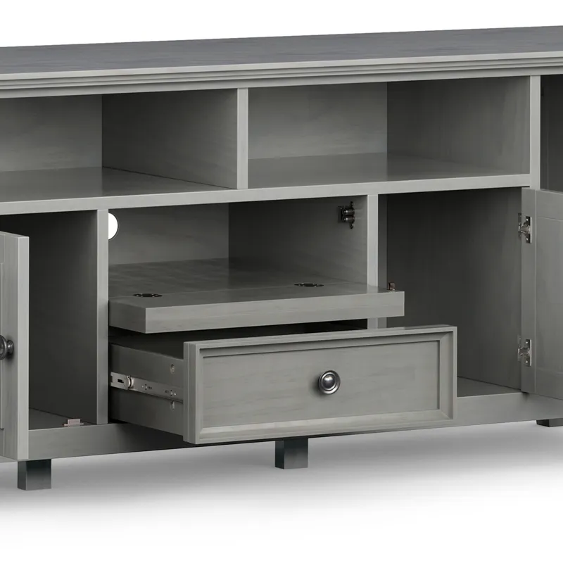 Amherst - 72\" Wide TV Media Stand - Fog Grey