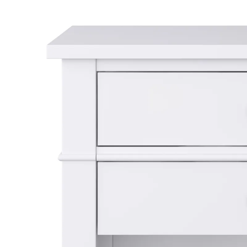 Carlton - Bedside Table - White