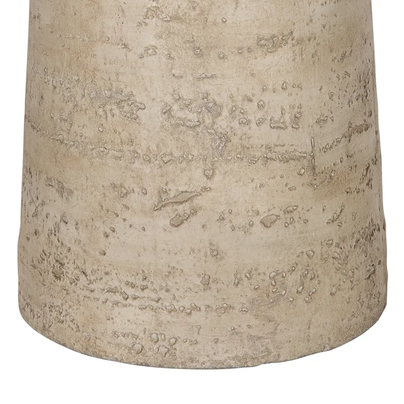 Round Side Table With Pedestal Base - Cream