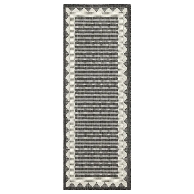 Sunshine - 5\'3\" X 7\'3\" Polypropylene Indoor & Outdoor Area Rug - Anthracite