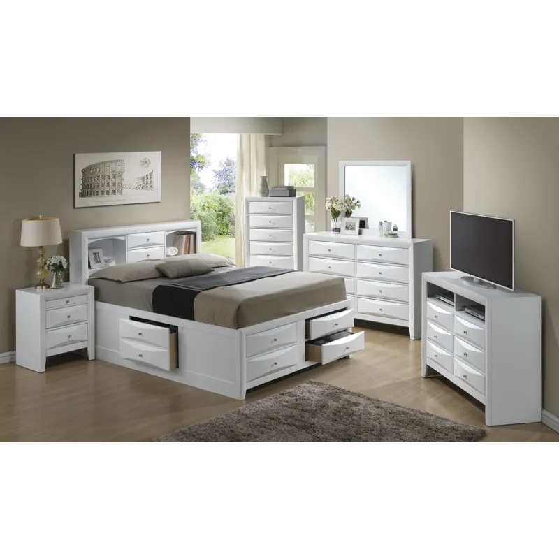 Marilla - G1570G-KSB3 King Storage Bed - White