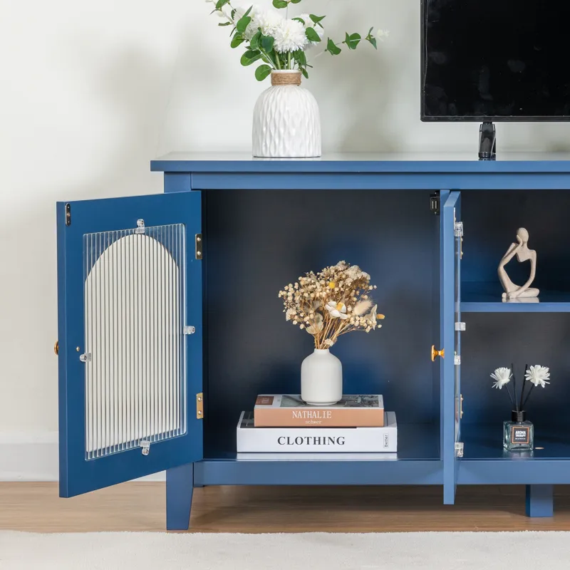 StylishTVcabinet Entertainment CenterTV Stand, TVconsoletable, Media Console, Solidwood Frame, Chang