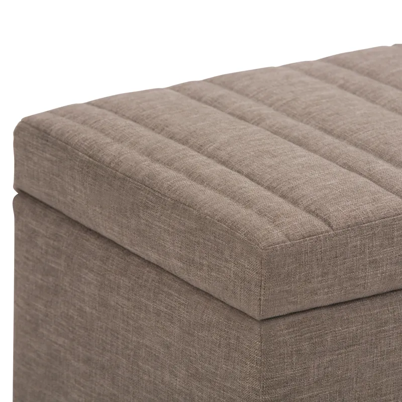 Darcy - Storage Ottoman Bench - Fawn Brown