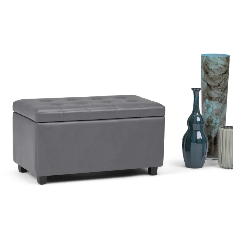 Cosmopolitan - Storage Ottoman - Stone Grey