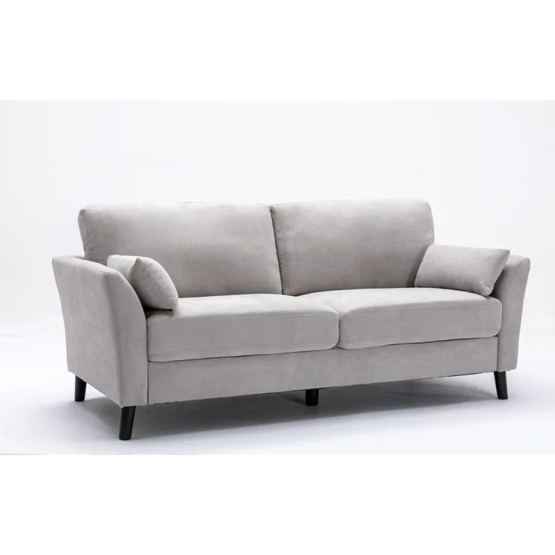 Damian - Woven Fabric Sofa - Light Gray