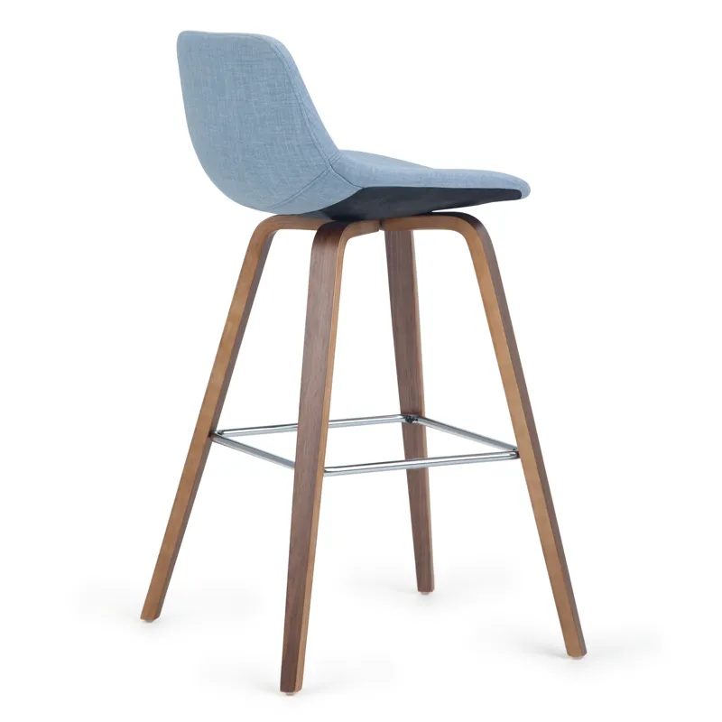 Randolph - Bentwood Counter Height Stool (Set of 2) - Denim Grey