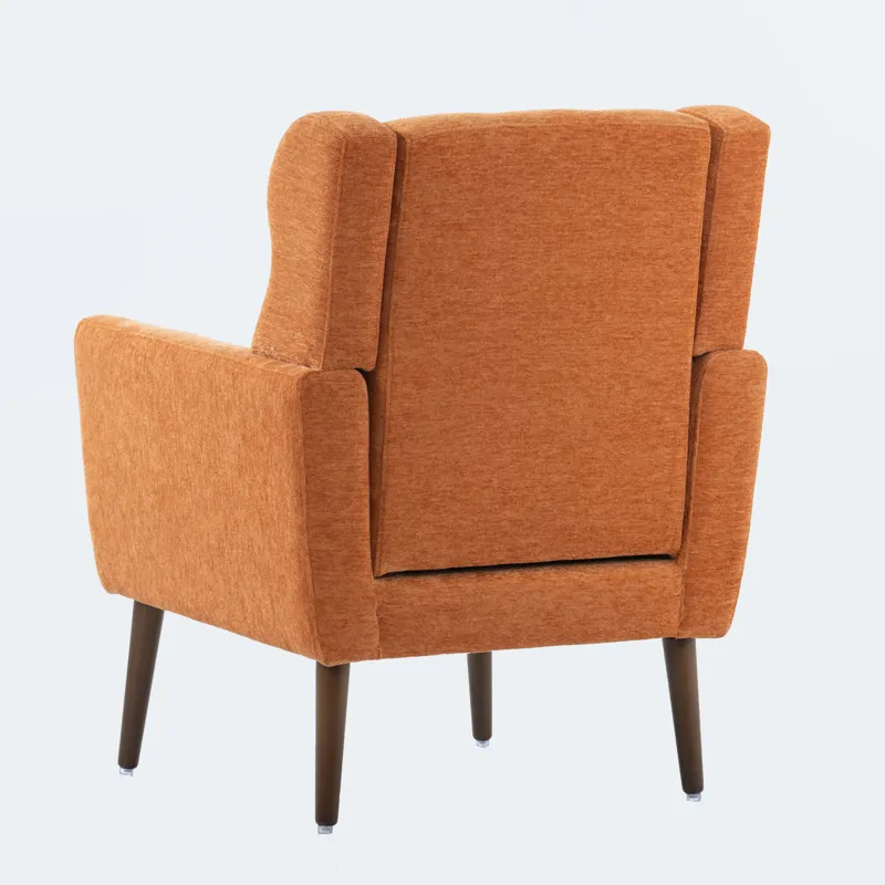 Modern Accent Chair, Chenille Arm Chairs For Living Room, Upholstered Mordern Armchair, Comfy Soft P