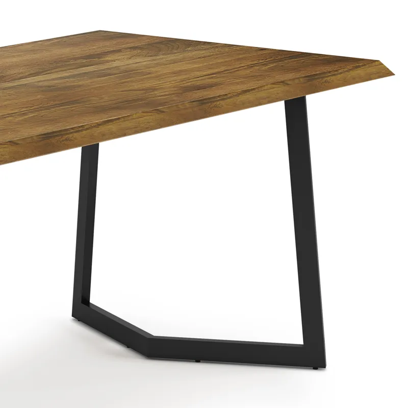 Watkins - Dining Table with Inverted Metal Base - Light Brown