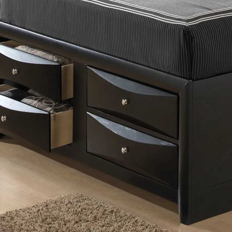 Marilla - G1500G-QSB3 Queen Storage Bed - Black
